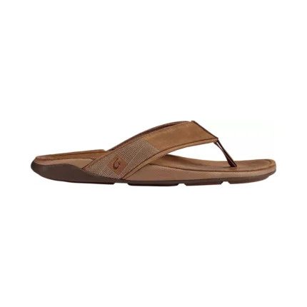 Men's Tuahine Leather Sandals, Toffee Brown