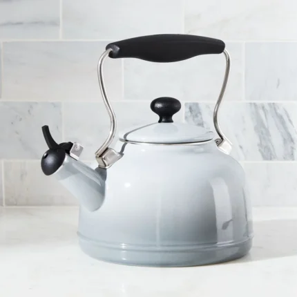 Zapvu Chantal ® Vintage Grey Steel Enamel Tea Kettle
