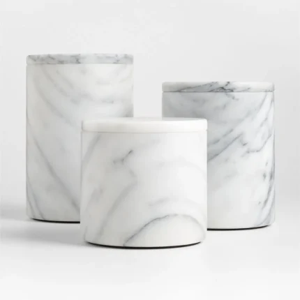 Zapvu French Kitchen Marble Canister Set